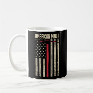 Mug Drapeau Américain Miner Usa Pour Un Mineur De Char