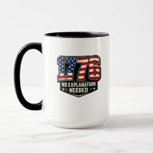 Mug Drapeau américain patriote 1776 sans explication n