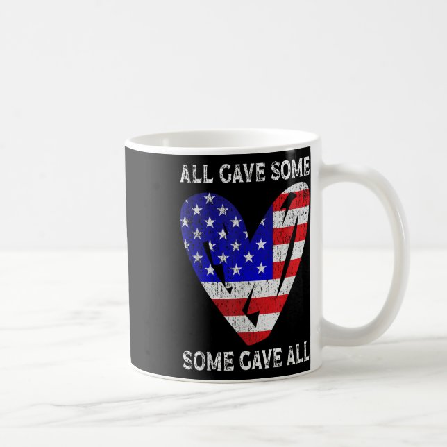 Mug Drapeau américain Patriotic Heart Forces armées (Droite)