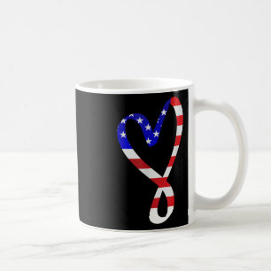 Mug Drapeau américain Patriotic Heart Forces Armées Me