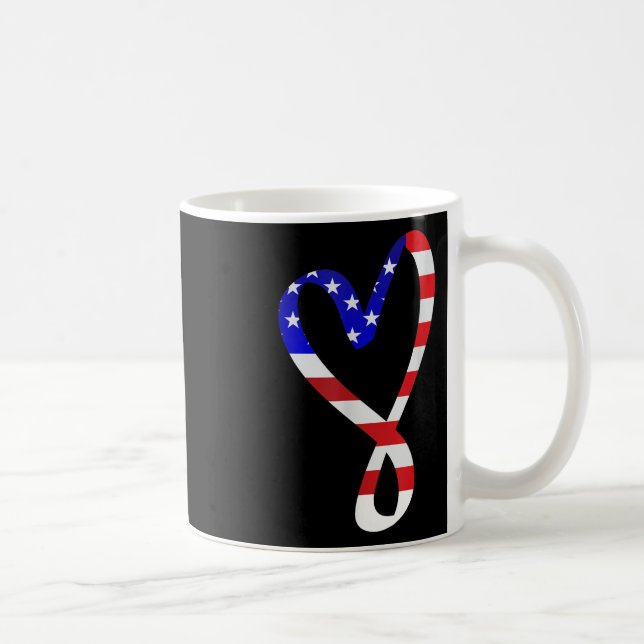 Mug Drapeau américain Patriotic Heart Forces Armées Me (Droite)