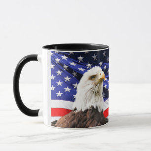 Mug Drapeau américain patriotique et aigle américain