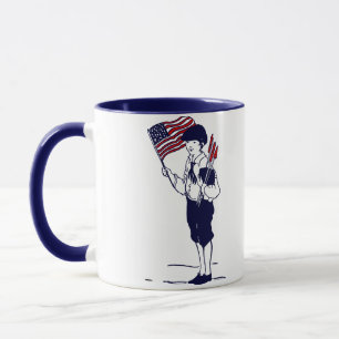 Mug Drapeau américain patriotique et feu d'artifice ga