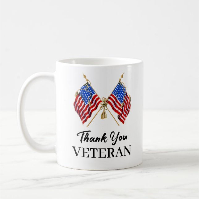Mug Drapeau américain patriotique Merci (Gauche)