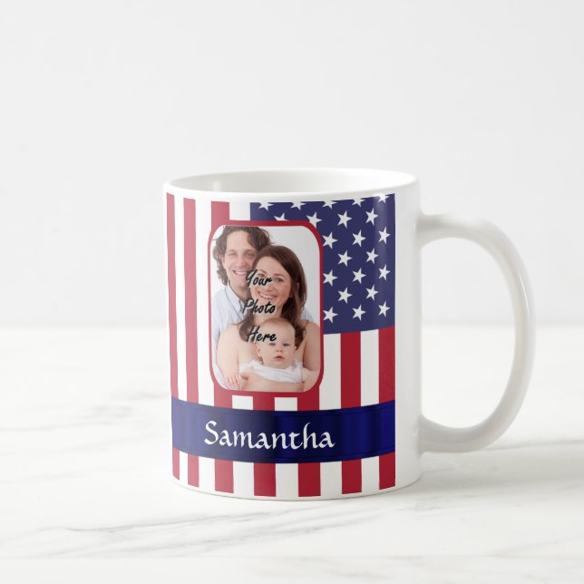 Mug Drapeau américain patriotique personnalisé (Droite)