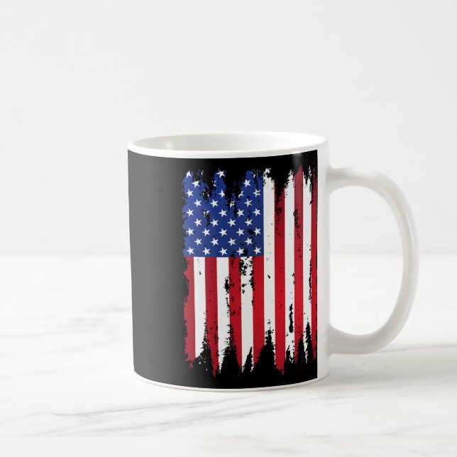 Mug Drapeau Américain Patriotique Pour Hommes Femmes E (Droite)