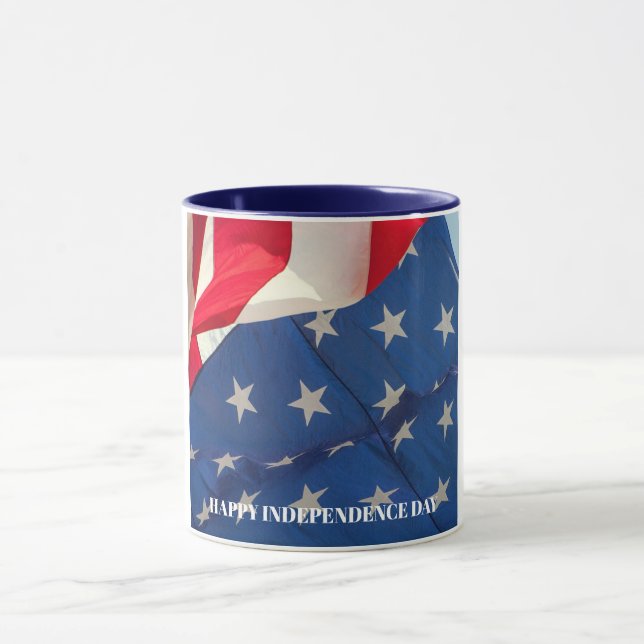 Mug Drapeau américain Patriotique Rouge Bleu Bleu Pers (Centre)