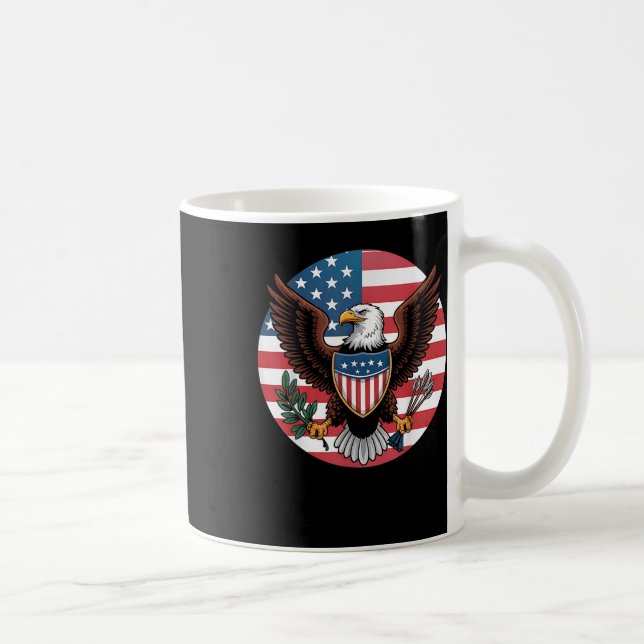 Mug Drapeau Américain Patriotique Usa Eagle Shield 4èm (Droite)