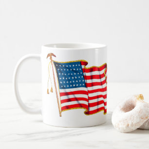 Mug Drapeau américain patriotique vintage, Quatre juil