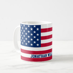 Mug Drapeau américain personnalisé Stars et bandes