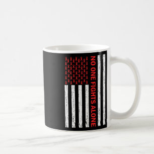 Mug Drapeau américain Personne ne se bat seul Ruban ro