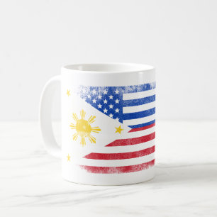 Mug Drapeau américain philippin   Philippines et