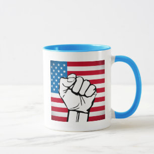 Mug Drapeau américain Poing levant