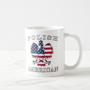 Mug Drapeau américain polonais Eagle