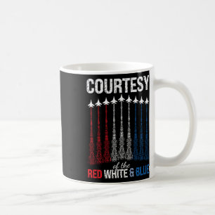 Mug Drapeau américain rouge blanc bleu de jets de comb