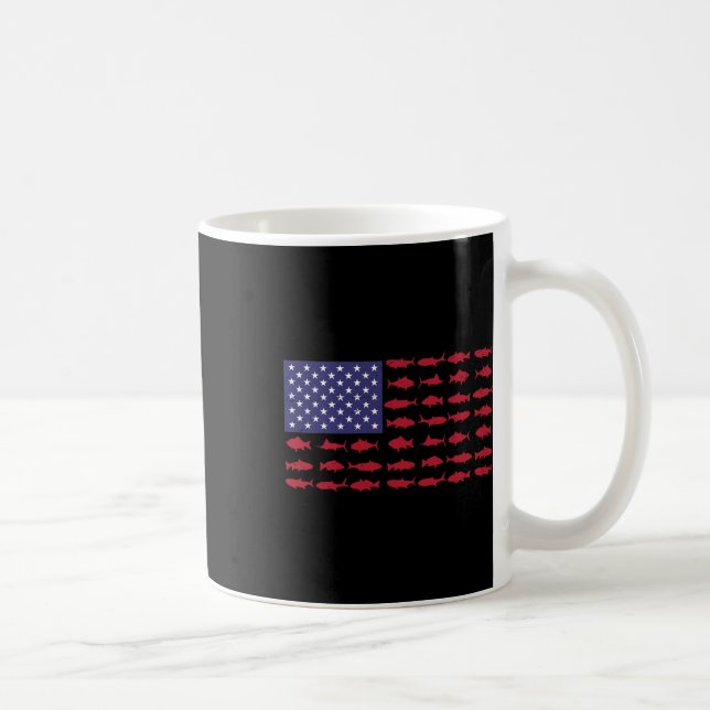 Mug Drapeau Américain T-shirt de pêche 4 Juillet Enfan (Droite)