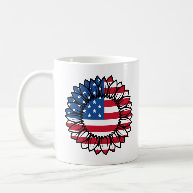 Mug Drapeau américain Tournesol-32222 (Gauche)