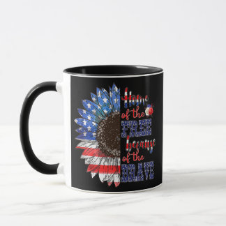 Mug Drapeau américain Tournesol patriotique 4 juillet