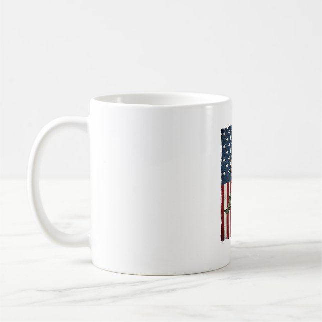 Mug Drapeau Américain Tournesol Vintage (Gauche)