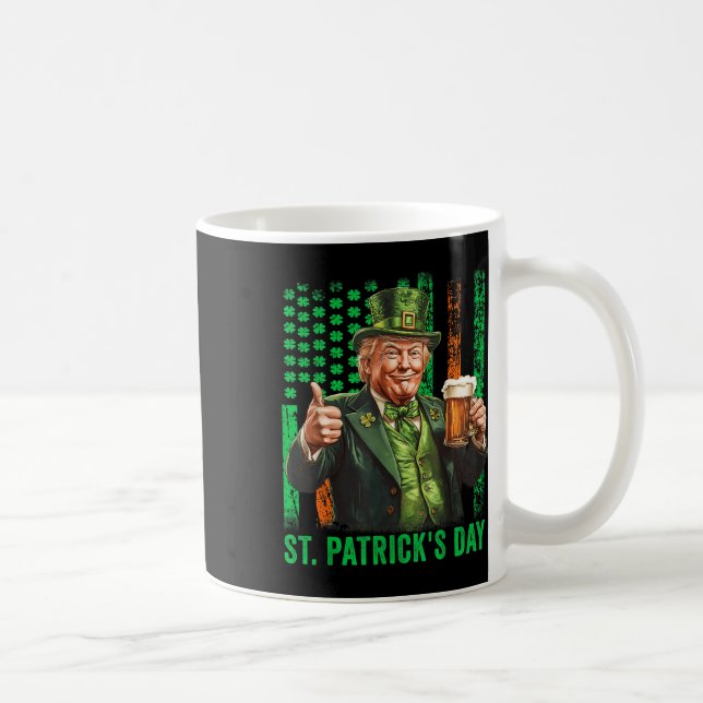 Mug Drapeau américain Trump 2025 vintage St. Patrick  (Droite)