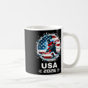 Mug Drapeau américain Usa 2026 Hockey Femmes Hommes En