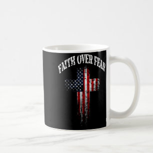 Mug Drapeau américain Usa Croix chrétienne Foi sur la