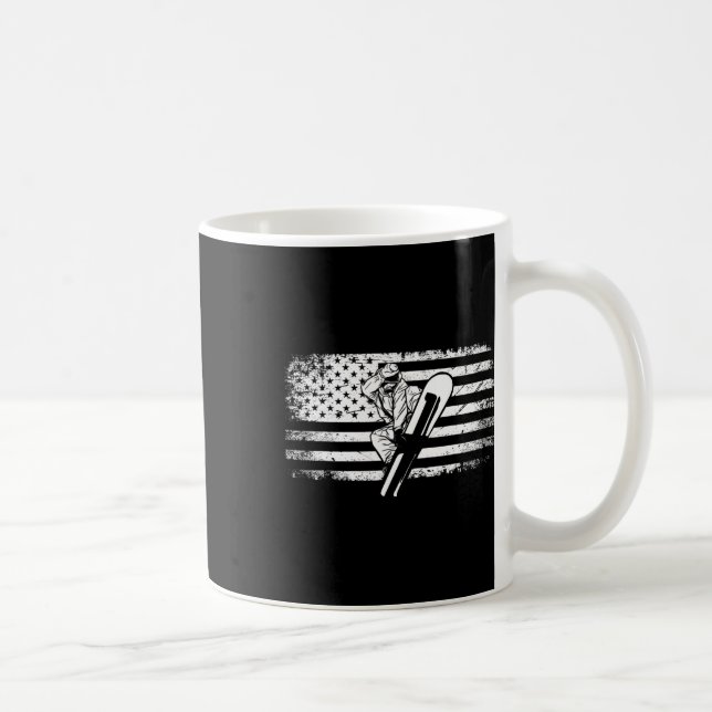 Mug Drapeau américain Vêtements de snowboard - Snowboa (Droite)