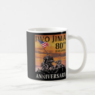 Mug Drapeau américain vétéran Iwo Jima 80e anniversair