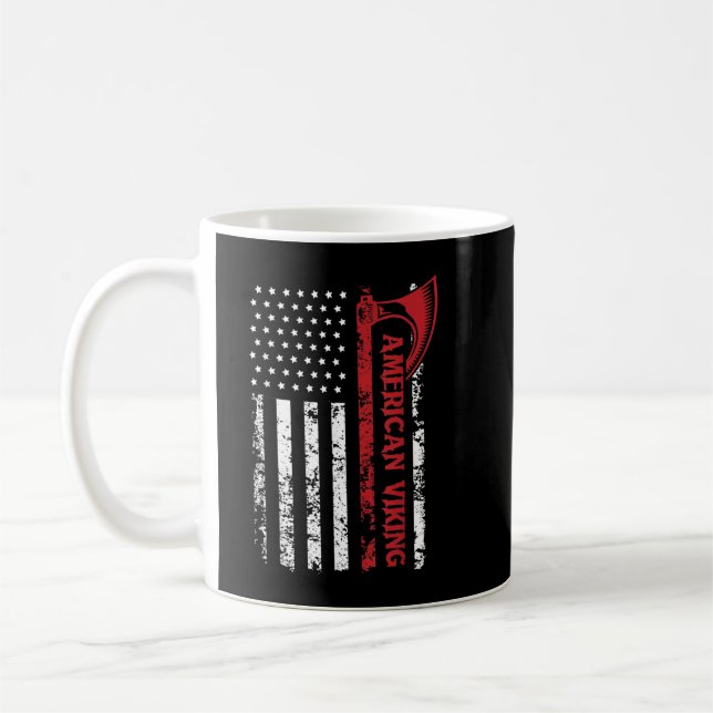 Mug Drapeau américain Viking Norseman Odin Thor (Gauche)