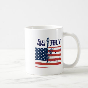 Mug Drapeau américain vintage Lady Liberty 4 juillet
