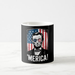 Mug Drapeau américain vintage Lincoln Merica 4 juillet
