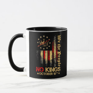 Mug Drapeau américain vintage No Kings America 1776 18