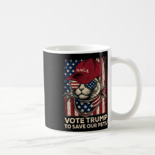 Mug Drapeau Américain Votez Trump Pour Sauver Nos Anim