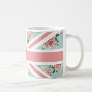 Mug Drapeau anglais d'Union Jack de roses