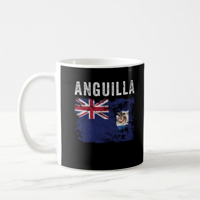 Mug Drapeau Anguilla en détresse drapeau Anguillan (Gauche)