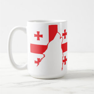 Mug Drapeau animal national géorgien Wolf
