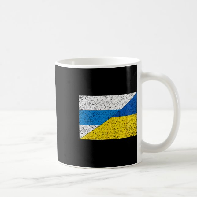 Mug Drapeau anti-guerre russe Drapeau ukrainien Net Vo (Droite)
