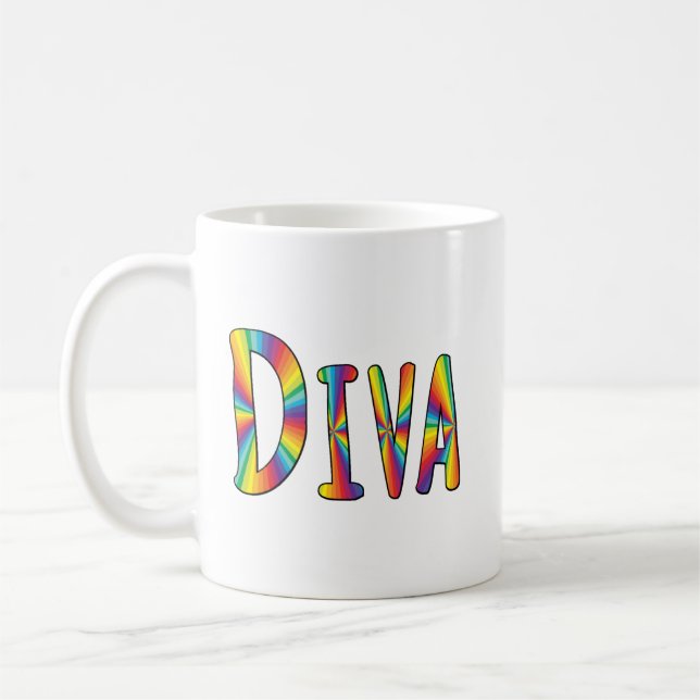 Mug Drapeau arc-en-ciel Gay pride DIVA Fabrique LGBT L (Gauche)