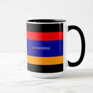 Mug Drapeau arménien : J'aime l'Arménie