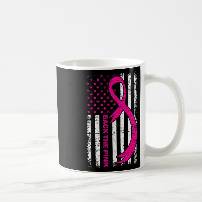 Mug Drapeau arrière du ruban de sensibilisation au can (Droite)