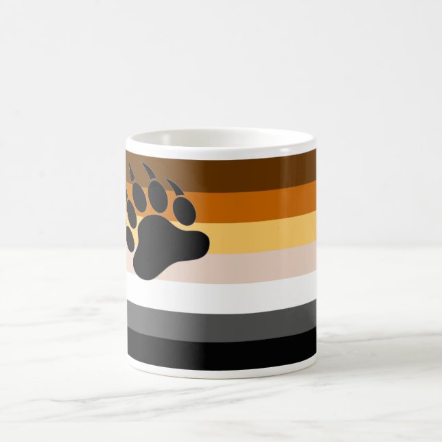 Mug Drapeau aux couleurs de la fierté de l'ours patte  (Centre)