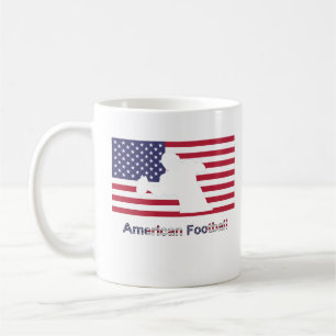 Mug Drapeau avec la silhouette du football américain