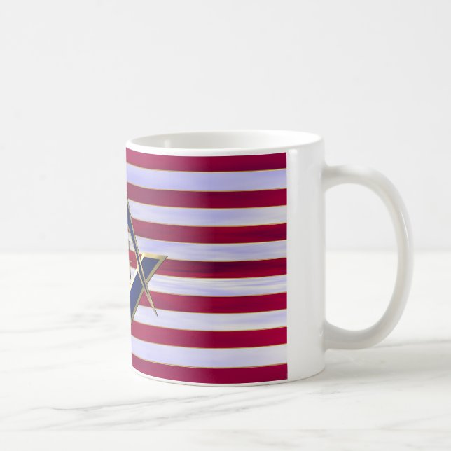 Mug Drapeau avec le carré et les boussoles (Droite)