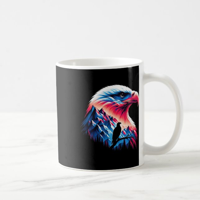 Mug Drapeau Bald Eagle Us 4 juillet Conceptualité patr (Droite)