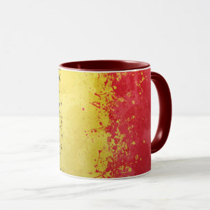 Mug Drapeau belge pulvérisé Couvert de céramique