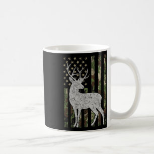 Mug Drapeau blanc Buck Deer Chasse Camouflage Usa Drap