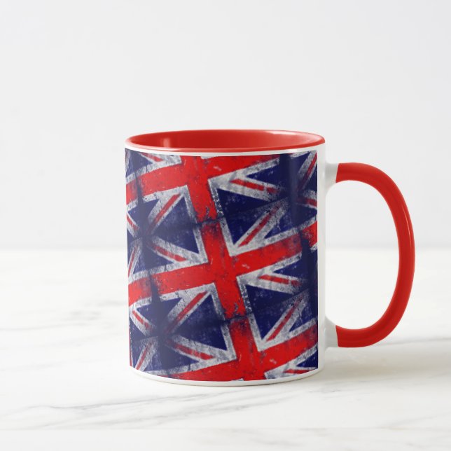 Mug drapeau bleu et rouge d'Angleterre (Droite)
