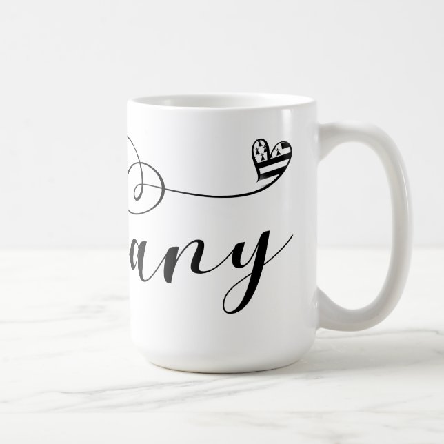 Mug Drapeau breton en coeur, Breton (Droite)