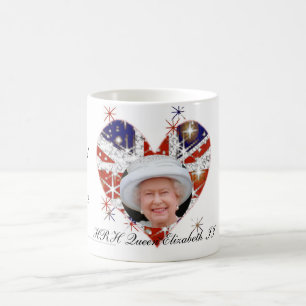Mug Drapeau britannique de la reine Elizabeth Diamond 