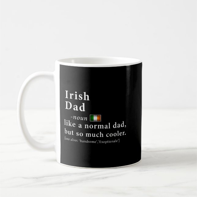 Mug Drapeau cadeau de Fête des pères pour papa irlanda (Gauche)
